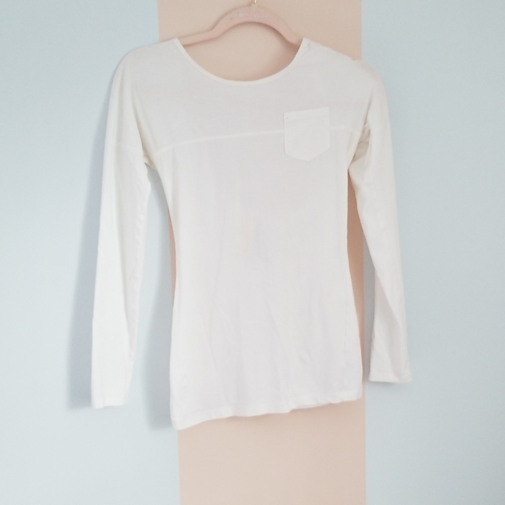 Organic cotton open back yoga shirt